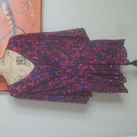 Torrid Rainbow Leopard Georgette Tie Front Blouse Size 5 NWT - Picture 7 of 7